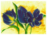 Three Blue Tulips