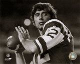 Joe Namath - Posed Passing Without Helmet (B & W)