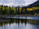 Autumn Trees on Mountain Lake