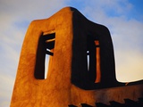 Adobe Tower in Low Sunlight