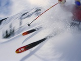 Skier Performing Sharp Turn