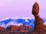 Balanced Rock and Snowy Mountains