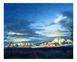 The Wide Mountain Range and Blue Sky