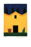 Yellow Barn with 4 Trees