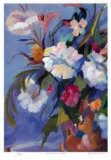 White Flowers in a Red Pot