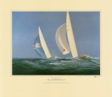 The America's Cup - Courageous v Southern Cross  1974 (signed)