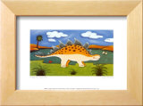 "Steggy The Stegosaurus" Pre-made-framed Framed Art Print