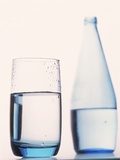 Bottle and glass of water