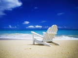 Beach Chair on Empty Beach