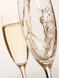 Champagne Being Poured into Glass