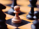 Chess pieces on chessboard