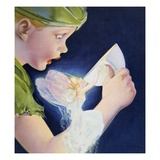 Book Illustration of Tinkerbell Saving Peter Pan by Roy Best