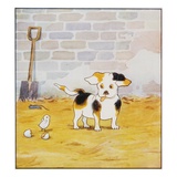 Illustration of a Puppy and a Chick from Watty: A White Puppy