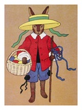 Italian Book Illustration of the Easter Rabbit