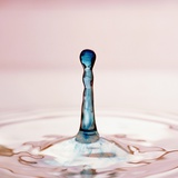 Droplet of Blue Water