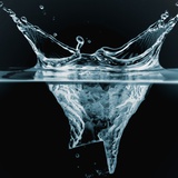 Droplet Penetrating Water's Surface