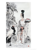 Woman  Peaches and Crane
