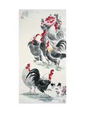 Roosters and Peonies