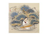 Playing Music by Lotus Pond