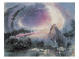 Woman and Auspicious Colorful Clouds