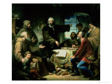 Christopher Columbus (1451-1506) in the Monastery of La Rabida  1856
