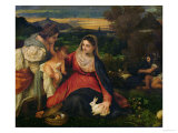 Madonna and Child with St Catherine (The Virgin of the Rabbit) circa 1530