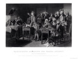 Patrick Henry (1736-1799) Addressing the Virginia Assembly  March 1775 Engraved by Henry Bryan Hall