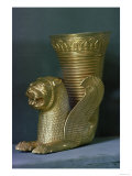 Rhyton in the Shape of a Seated Lion-Monster  from Hamadan  Iran