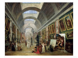 View of the Grand Gallery of the Louvre  1796