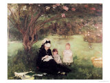 Beneath the Lilac at Maurecourt  1874