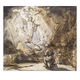 Annunciation to the Shepherds (Pen and Ink on Paper)