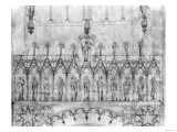 Design for the Gallery of Kings on the Facade of Strasbourg Cathedral  circa 1380