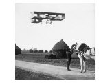 Flight by Henri Farman (1874-1958) from Chalons to Reims  1908