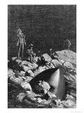 Illustration from "From the Earth to the Moon" by Jules Verne (1828-1905) Paris  Hetzel
