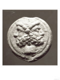 Five Coins Depicting Janus  Jupiter  Mercury and Minerva  753 BC-476 AD