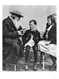 Portrait of Lev Nikolaevich Tolstoy (1828-1910) with His Grandchildren