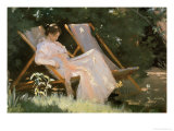 The Artist's Wife Sitting in a Garden Chair at Skagen  1893