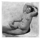 Study for the Turkish Bath (Graphite on Paper) (B/W Photo)