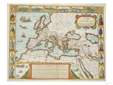 A Map of the New Roman Empire  circa 1610 by John Speed (1552-1629)
