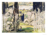 Stage Set Design for Act I of "Daphnis and Chloe" by Maurice Ravel
