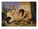 Young Greeks Encouraging Cocks to Fight  1846