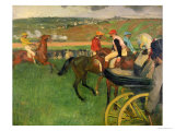 The Race Course  Amateur Jockeys Near a Carriage  circa 1876-87