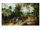 A Cavalry Column Ambushed on a Woodland Path