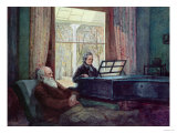 Charles Darwin and His Wife at the Piano