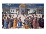 Giving of the Keys to St Peter  from the Sistine Chapel  1481 (Fresco)