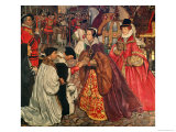 Queen Mary and Princess Elizabeth Entering London  1553