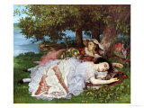 Girls on the Banks of the Seine  1856-57