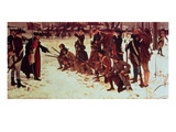 Baron Von Steuben Drilling American Recruits at Valley Forge in 1778  1911 (Oil on Canvas)