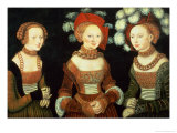 Three Princesses of Saxony  Sibylla (1515-92)  Emilia (1516-91) and Sidonia (1518-75)