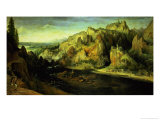 Mountain Landscape with a Surprise Attack  circa 1585
